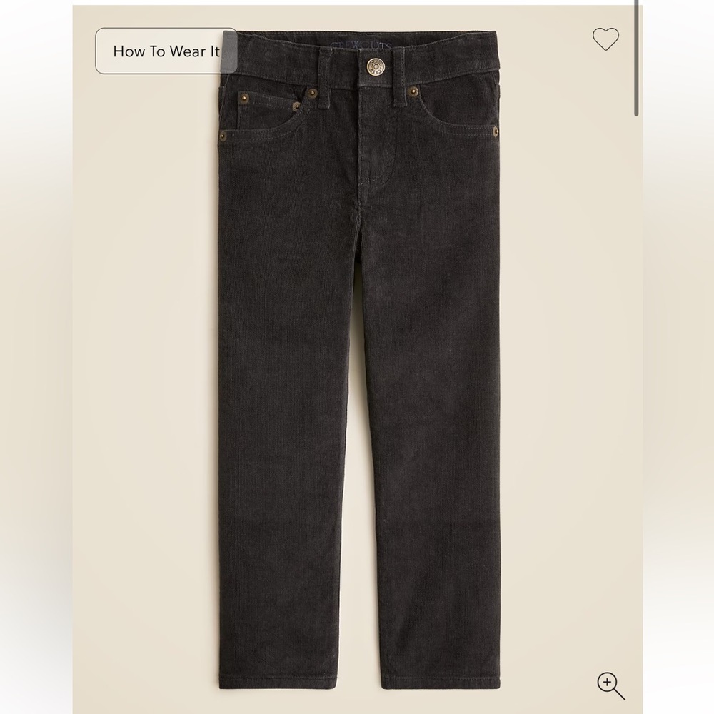 J crew Kids' Straight-fit stretch corduroy pant